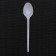A spoon of a single -plastic disposable, 12.5 cm, white color