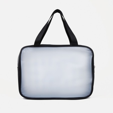 Cosmetic bag with lightning, black color-1