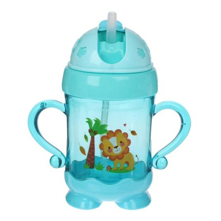 Children's stroke with silicone tube, 220 ml., With handles, color mix-1