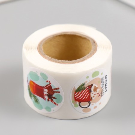 New Year Stick Paper "Farm of New Year" d = 2.5 cm 252 pcs in roll-2
