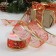Kapron tape with metal thread "monogram", 38 mm × 2.7 ± 0.5 m, red/gold color