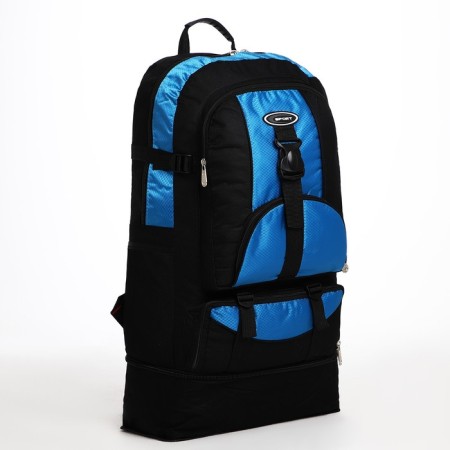 Tourist backpack on lightning, 5 outer pockets, black/blue color-3