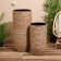 A set of wicker pots, 2 pcs, 80x35x35/57x30x30 cm