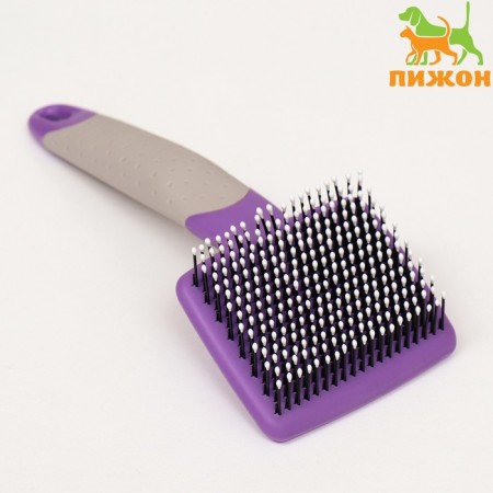 Pucups with a rubberized handle, rounded teeth, small, 6.5 x 14.5 cm, purple