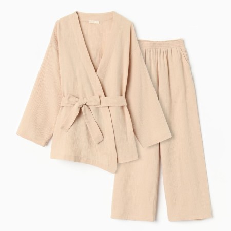 Female set (smell, trousers) KAFTAN BASIC Size 48-50, beige-7