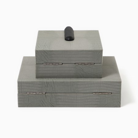 The casket for jewelry "Classic" eco -leather, set 2 pcs.-2