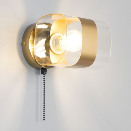 Sconces Citilux "Virta" CL140311, 12x12 cm, 1x60W, E14, brown color-8