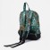 Baby backpack with zipper, external pocket, reflective strip, green color