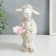 Polystone souvenir "lambs with baby and flower" 17x11.5x9 cm