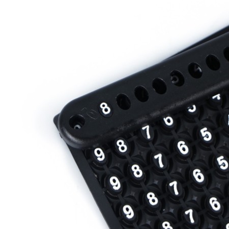 Torso key key with phone number, plastic, black-2