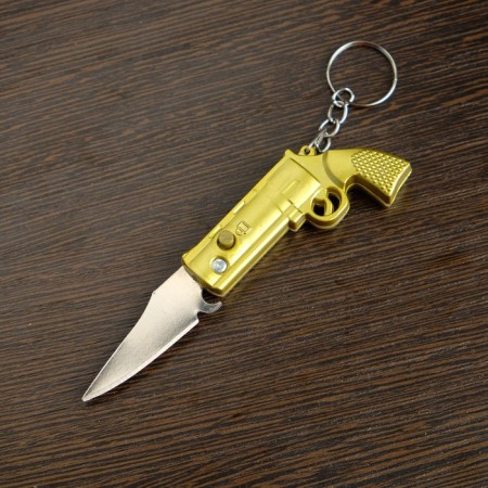 Folding knife, keychain "Revolver" 9.5 cm, mix, handle plastic
