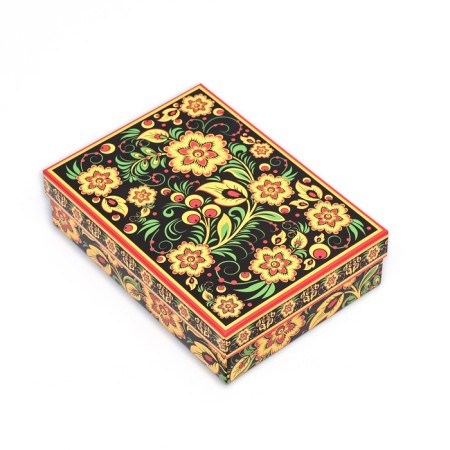 Cardboard box without a window "Khokhloma", 21 x 15 x 7 cm-2