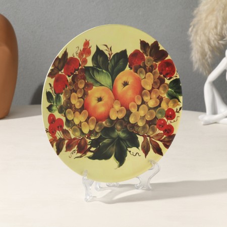 Decorative “Fruit” plate, with a pattern on canvas, D = 20 cm-1