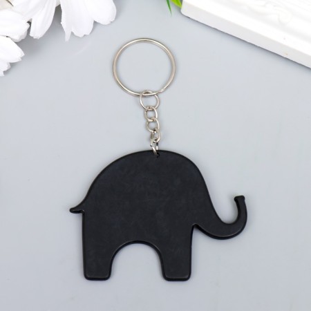 Acryl keychain "Elephant in flowers" using dudling technique 5.4x6.4 cm-6