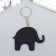 Acryl keychain "Elephant in flowers" using dudling technique 5.4x6.4 cm