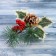 Decor "Winter Dreams" Kalina Red cone in the snow 20 cm