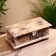 Casket "Flowers" 40x20x18 cm, Albeye tree, light brown