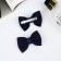 Hair clip "Schoolgirl" (set 2 pcs) texture, 6 cm, blue