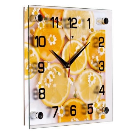 Watch Wall kitchen "lemons", silent, 25 x 25 cm, aa-1