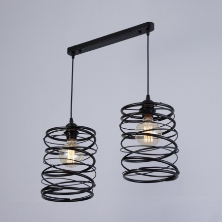 Chandelier "Tornado" 2x60W base: E27 Color: Black-1