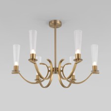 Ceiling Lamp EUROSVET ROSHER 60141/6, G9, 6x7W, 650x650x490 mm, brass color