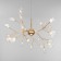 Lamella chandelier, 27x3W G4, color gold