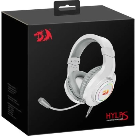 Redragon Hylas headphones, game, microphone, 3.5 mm, 1.8m, white-7