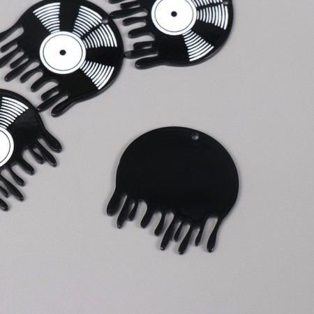 Acryl's work decor "melted plate" 4,5x4x0.2 cm-1