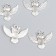Decor for creativity Metal "Filin in flight" silver set 8 pcs 2.3x3 cm