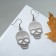 Earrings Metal "Gothic" Skull, color silver