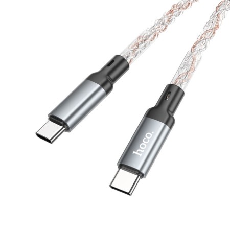Cable Hoco U112, Type-C-Type-C, 3 A, 1 m, luminous, grunt-6