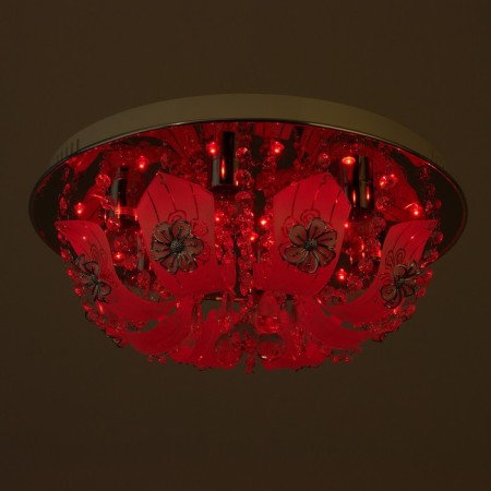 Economic Service chandelier with PDU "Barensa", 6x40W E27, chrome 45x45x25 cm-4
