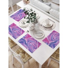 A set of napkins for setting the table “Office of paints”, rectangular, size 32x46 cm, 4 pcs