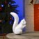LED figure "Squirrel" 10 × 25 × 8 cm, phlock, AAX2 batteries (not in the kit), glow warm white