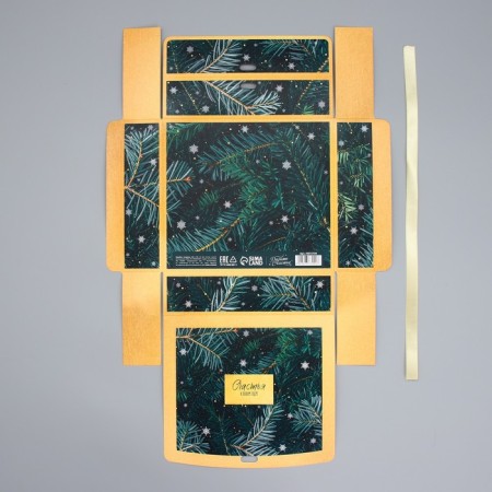 Gift Box "Happiness in the New Year", 20 x 18 x 5 cm, new year-5