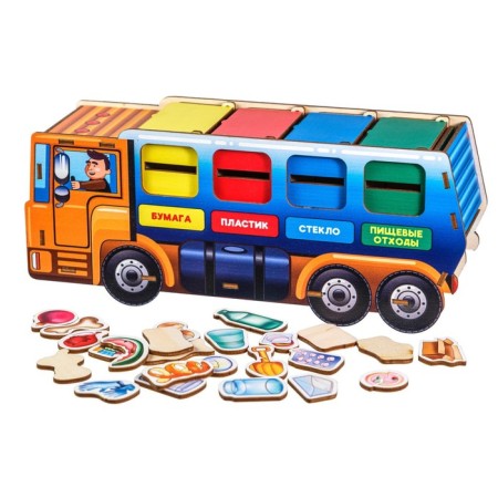 Game set "garbage truck" 24 items