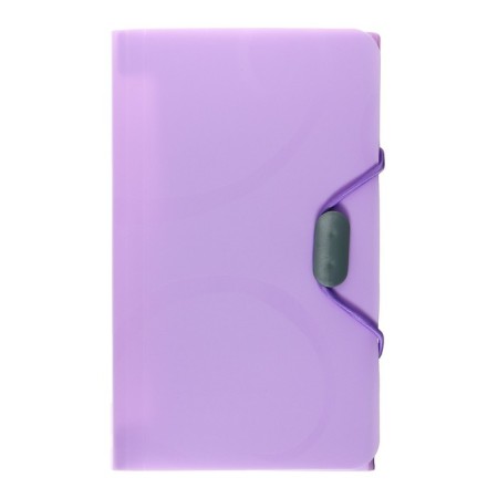 Elastic band A6, 12 departments, patterns, purple pastel-1