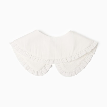 Children's Kaftan collar with ruffles, white-3