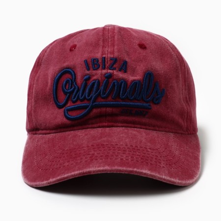 Men's cap "Ibiza", raspberry color, rr 56-58-1
