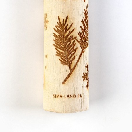 Wooden rolling pin with patterns "baking" for baking, 30 cm-5