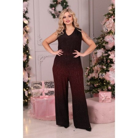 Female suit, size 58, burgundy color-6