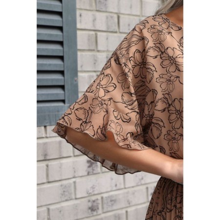 Female dress, size 50, beige color-11