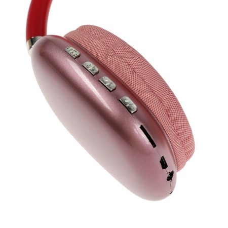 Wireless headphones P9, invoices, BT 5.0, microphone, jack 3.5 mm, 150 mAh, pink-5