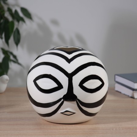 VAZ Coramics Table "Picasso" (manual painting) Mask, 18x18 cm, black and white