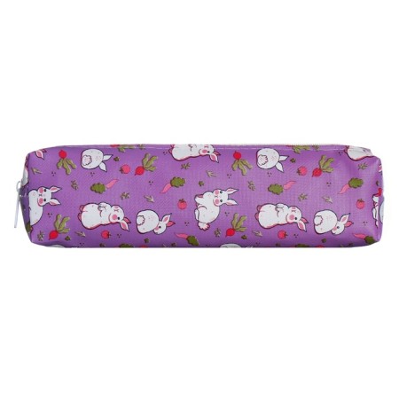 School Penal on the zipper Calligrata "Rabbits", lilac-1