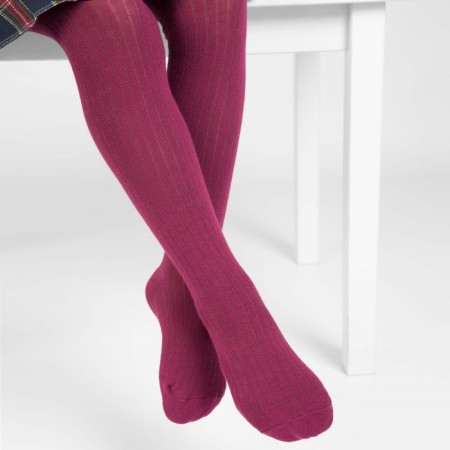Children's tights, height 152-158 cm, burgundy color