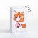 Children's wallet with lightning, white color