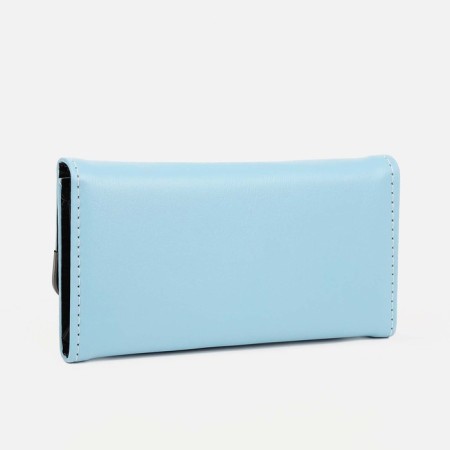 Women's wallet for magnet, department for bills, for cards, for coins, blue color-1