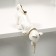 Souvenir Ceramics "Cat white-golden with a chain of rhinestones" 17 cm
