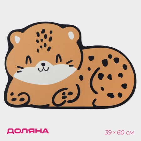 Коврик для дома Доляна «Тигр», диатомитовый, 60×39 см